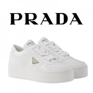 PRADA 다운타운 볼드 레더 스니커즈
