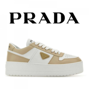 PRADA 다운타운 볼드 레더 스니커즈