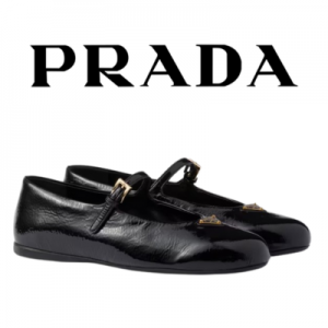 PRADA 나플락 페이턴트 가죽 발레리나