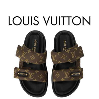 LOUIS VUITTON 풀 필로우 플랫 컴포트 뮬