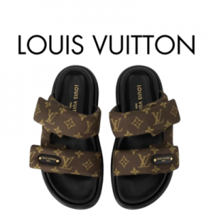 LOUIS VUITTON 풀 필로우 플랫 컴포트 뮬