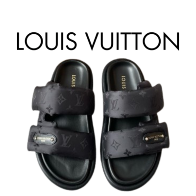 LOUIS VUITTON 풀 필로우 플랫 컴포트 뮬