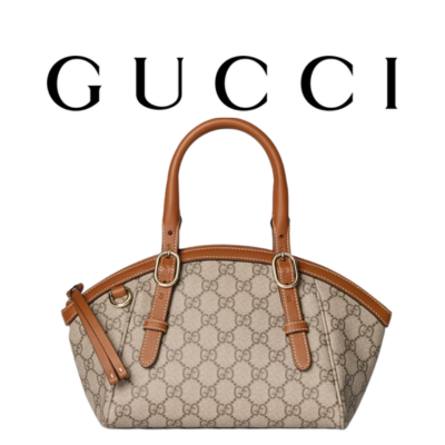 GUCCI GG 엠블럼 스몰 탑 핸들백