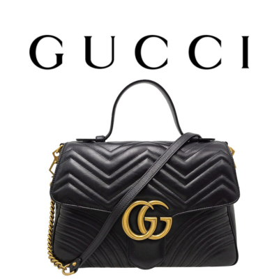 GUCCI GG 마몽 미디엄 탑 핸들백