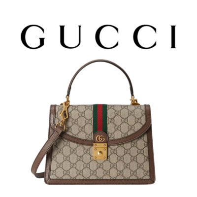 GUCCI 오피디아 웹 스몰 탑 핸들백