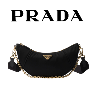 PRADA 데미 룬 리나일론 핸드백