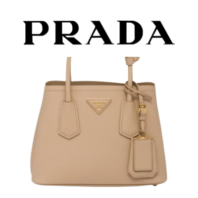 PRADA 갤러리아 사피아노 라지 가죽 백