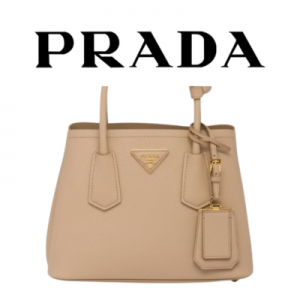 PRADA 갤러리아 사피아노 라지 가죽 백