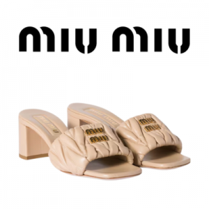 [225~255] MIU MIU 마테라쎄 나파 가죽 슬라이드