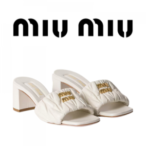 [225~255] MIU MIU 마테라쎄 나파 가죽 슬라이드