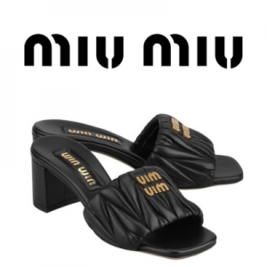 [225~255] MIU MIU 마테라쎄 나파 가죽 슬라이드