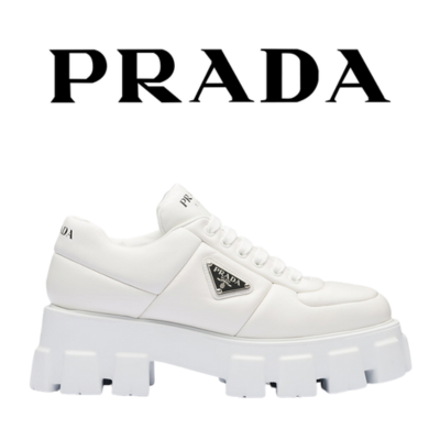 [225~255] PRADA 소프트 패티드 나파 가죽 레이스업 슈즈