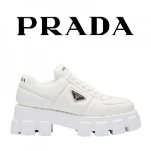 [225~255] PRADA 소프트 패티드 나파 가죽 레이스업 슈즈
