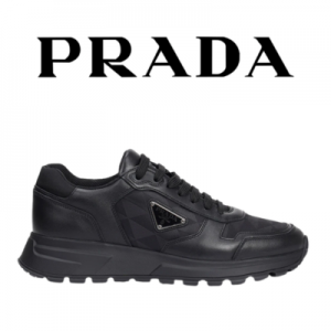 [250~300] PRADA 트라이앵글 로고 레이스업 스니커즈
