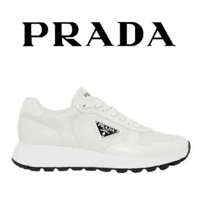 [220~300] PRADA 트라이앵글 로고 레이스업 스니커즈