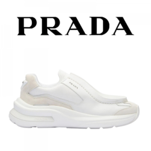 [250~300] PRADA 바이크 패브릭 스웨이드 엘리먼츠 브러쉬드 레더 스니커즈