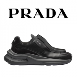 [250~300] PRADA 바이크 패브릭 스웨이드 엘리먼츠 브러쉬드 레더 스니커즈
