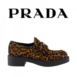 [225~265] PRADA 초콜릿 프린트 가죽 로퍼