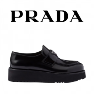 [225~260] PRADA 브러쉬드 레더 로퍼