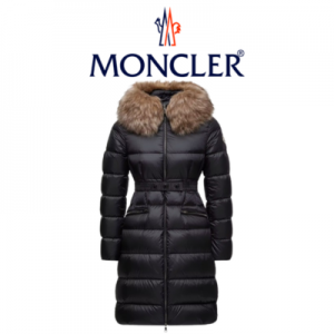 [WOMEN] MONCLER Boedic 후드 트리밍 롱 다운 자켓