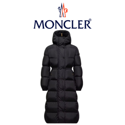 [WOMEN] MONCLER Chamer 울 트리밍 후드 롱 다운 자켓
