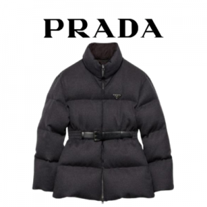[WOMEN] PRADA 로덴 트라이앵글 벨트 패딩 자켓