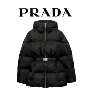[WOMEN] PRADA 리나일론 후드 다운 자켓