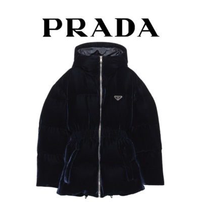 PRADA 벨벳 다운 자켓