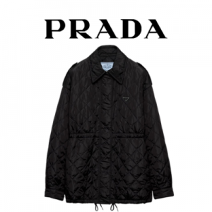 PRADA 경량 리나일론 블루종 자켓