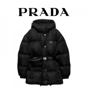 [2 COLOR] PRADA 벨티드 파우치 다운 패딩