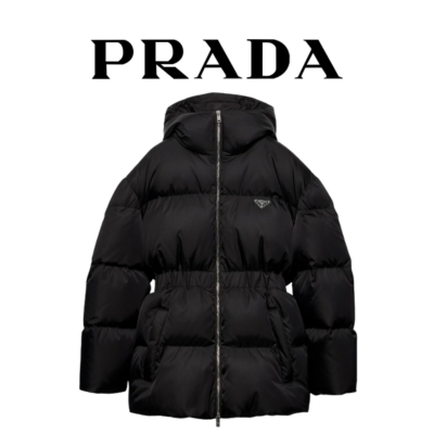 [WOMEN] PRADA 리나일론 후드 패딩