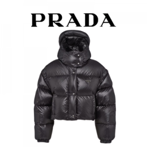 [WOMEN] PRADA 리나일론 컨버터블 크롭 다운 자켓