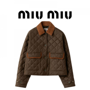 [WOMEN] MIU MIU 퀄팅 퐁제 블루종 자켓