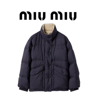 [WOMEN] MIU MIU 리버서블 테크니컬 퐁제 다운 자켓